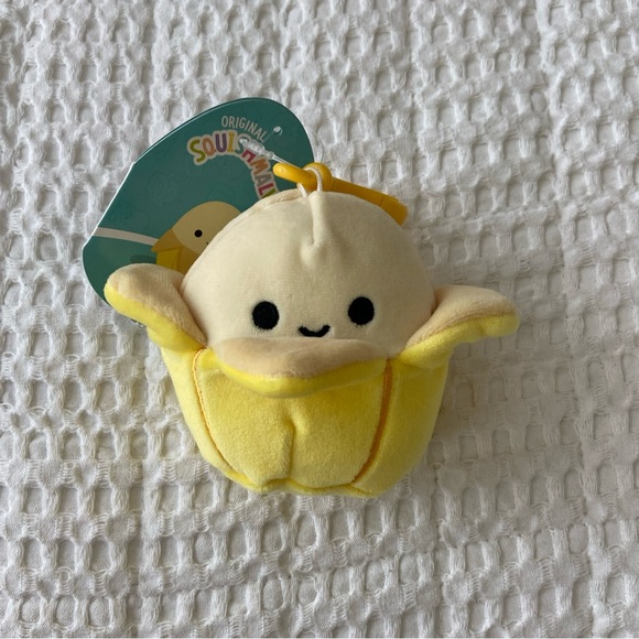 Squishmallows Junie the Banana clip keychain NWT HTF!! - Picture 1 of 3